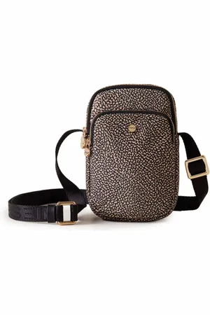 Borbonese Taske, Dame, Brun, ONE SIZE, Nylon, Trykt Nylon Crossbody Smartphone Holder