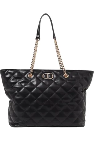 Twin-Set Taske, Dame, Sort, ONE SIZE, Uld, Elegant Sort Tote Taske