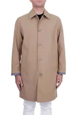 HERNO Frakke, Herre, Brun, XL, Uld, Stilfuld Trench Coat til Mænd