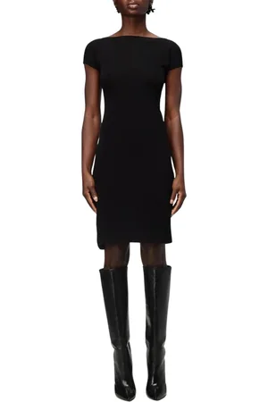 Dsquared2 Kjole, Dame, Sort, XS, Elegant Boat Neck Mini Dress