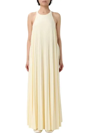 Sportmax Kjole, Dame, , L, Polyester, Sort Ærmeløs Maxi Kjole