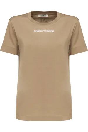 Max Mara Top, Dame, , L, Crew Neck Foil Print T-shirt