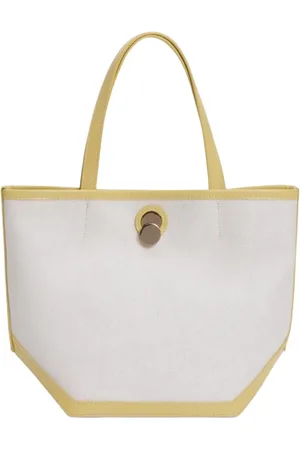Fabiana Filippi Taske, Dame, Hvid, ONE SIZE, Læder, Læder Trim Tote Taske