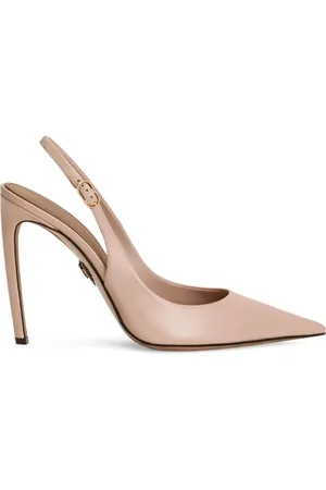 Dolce & Gabbana Sko, Dame, Lyserød, 37 EU, Beige Slingback Højhælede Sandaler