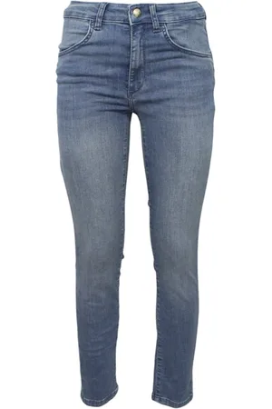 Liu Jo Jeans, Dame, Blå, W30, Bomuld, Bomuld Jeans med Logo Bagpå