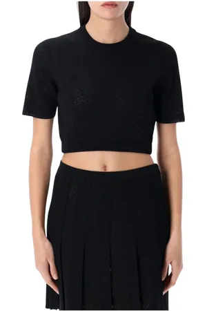 Givenchy Top, Dame, Sort, XS, Sort Strik Top og Nederdel Sæt