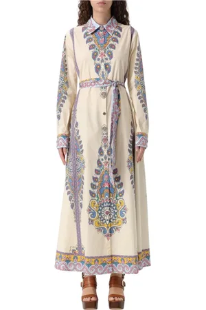 Etro Kjole, Dame, , L, Bomuld, Elegant Paisley Maxi Kjole