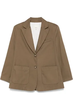 Emporio Armani Jakke, Dame, Brun, XS, Brune Jakker med Frontknap Lukning