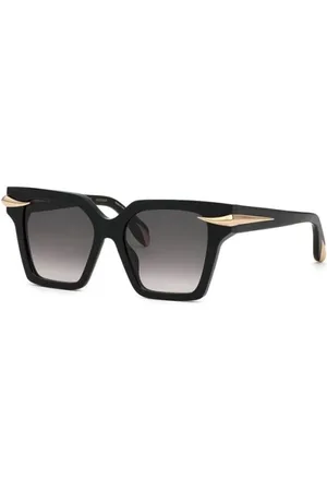 Roberto Cavalli Tilbehør, Dame, Sort, ONE SIZE, Fang Collection Solbriller med Metal Detalje