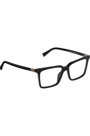 Miu Miu Tilbehør, Dame, Sort, 52 MM, Elegant Sort Firkantet Optiske Rammer