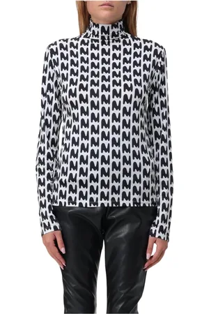 Msgm Top, Dame, Flerfarvet, S, Hvid Abstrakt Print Top