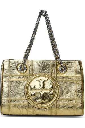 Tory Burch Taske, Dame, Gul, ONE SIZE, Uld, Metallic Læder Skuldertaske