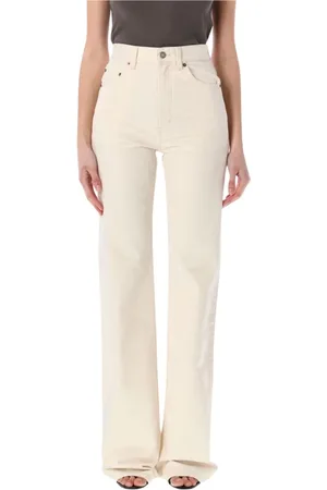 Saint Laurent Jeans, Dame, Hvid, W29, Hvide Wide Leg Jeans