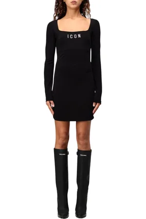 Dsquared2 Kjole, Dame, Sort, S, Elegant Sort Bodycon Mini Kjole