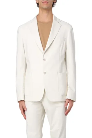 HUGO BOSS Jakke, Herre, Hvid, L, Hvid Elegant Blazer