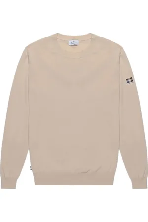 Aquascutum Strik, Herre, , M, Bomuld, Bomuld Regular Fit Ribstrikket Sweater