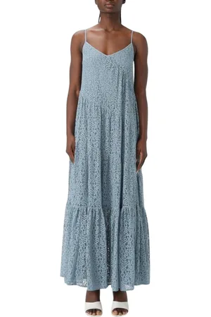 Michael Kors Kjole, Dame, Blå, 2XS, Uld, Elegant Blonde Maxi Kjole