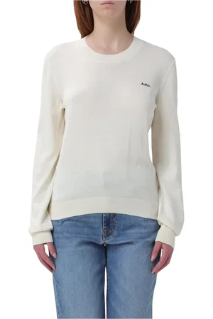 A.P.C. Strik, Dame, , L, Bomuld, Crew Neck Striktrøje