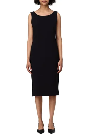 Emporio Armani Kjole, Dame, Sort, XL, Elegant Hvid Bodycon Kjole