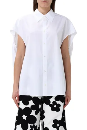 Marni Bluser & Skjorter, Dame, Hvid, S, Bomuld, Elegant Hvid Krave Skjorte
