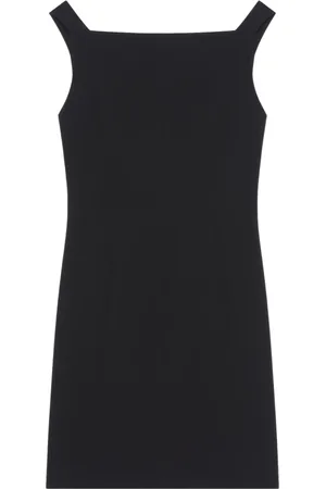 Givenchy Kjole, Dame, Sort, XS, Satin, Sort crepe og satin kjole