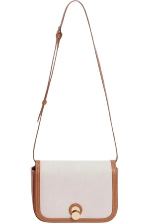 Fabiana Filippi Taske, Dame, Hvid, ONE SIZE, Uld, Elegant Læder Skuldertaske