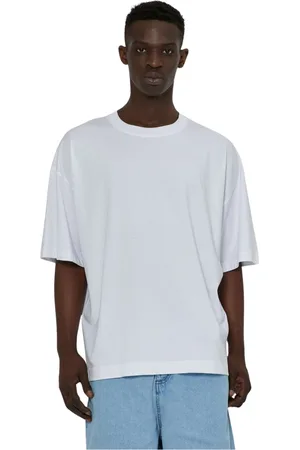 John Richmond Top, Herre, Hvid, L, Bomuld, T-shirt med broderet print på bagsiden