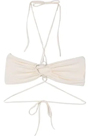 MAGDA BUTRYM Badetøj, Dame, Hvid, 2XS, Uld, Ruffled One-Shoulder Swimsuit
