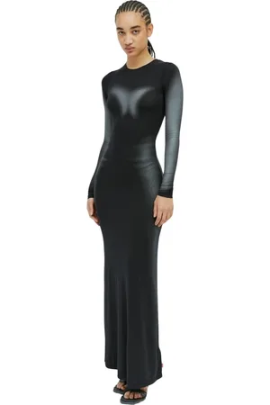 Diesel Kjole, Dame, Sort, S, Metallic Foiled Maxi Kjole