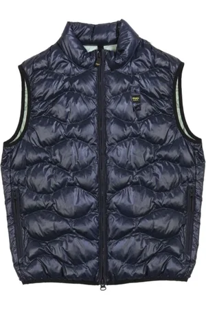 Blauer Jakke, Herre, Blå, XL, Polyester, Polstret Vest Polyester Bølger