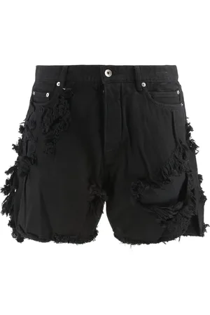 Rick Owens Shorts, Herre, Sort, W30, Bomuld, Slidte Bomuld Bermuda Shorts