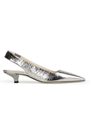 Prosperine Sko, Dame, Grå, 40 EU, Læder, Lamineret Slingback med Patent Hæl
