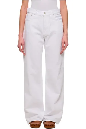 haikure Jeans, Dame, Hvid, W25, Uld, Hvide Straight Leg Jeans til Kvinder