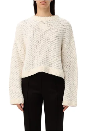 J.W.Anderson Strik, Dame, Hvid, S, Uld, Hvid Honeycomb Sweater