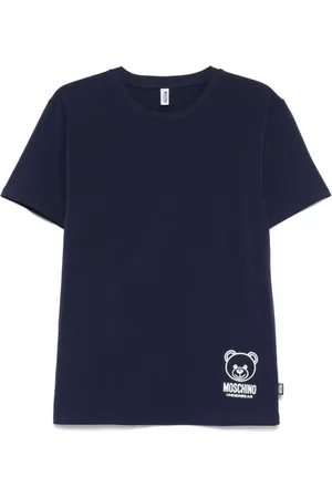 Moschino Top, Herre, Blå, XL, Uld, Stilfulde T-shirts og Polos