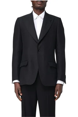 LARDINI Jakke, Herre, Sort, XL, Sort Skræddersyet Blazer