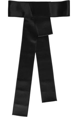 Dolce & Gabbana Tilbehør, Dame, Sort, 2XS, Satin, Sort Satin Bred Taljebælte