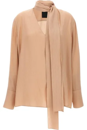 Givenchy Bluser & Skjorter, Dame, , XS, Tyl, Silkebluse med halsbåndsdetalje