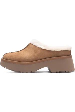 UGG Sko, Dame, Brun, 41 EU, Uld, Hyggelig Træsko Kastanje Twin-Seam Stil