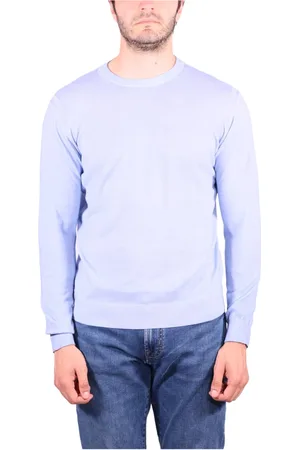 KANGRA CASHMERE Strik, Herre, Blå, XL, Bomuld, Klar Blå Sweater Essential
