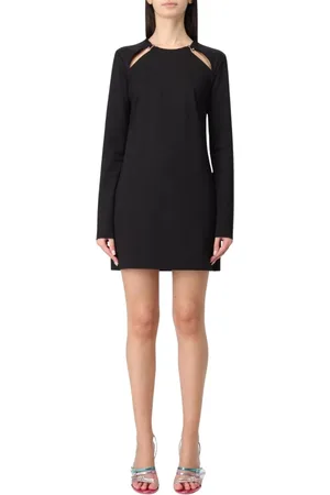 Chiara Ferragni Kjole, Dame, Sort, 2XS, Uld, Sort Cutout Skulder Mini Kjole
