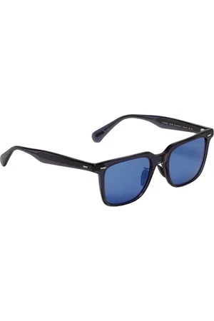 Oliver Peoples Tilbehør, Herre, Blå, 50 MM, Uld, Stilfulde gennemsigtige stel solbriller