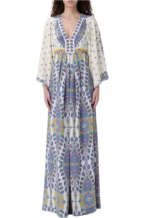Etro Kjole, Dame, Blå, XS, Blå Paisley Maxi Kjole