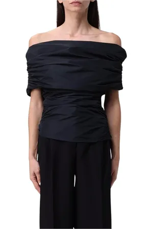 COPERNI Bluser & Skjorter, Dame, Sort, XS, Uld, Sort Off-Shoulder Elegant Top
