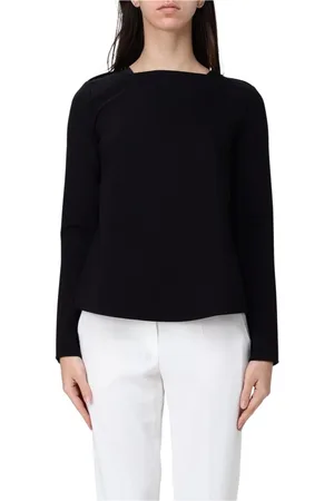 Emporio Armani Strik, Dame, Sort, XS, Uld, Sort Strik Trøje