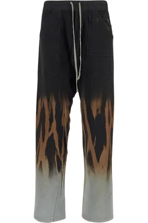 Rick Owens Bukser, Herre, Flerfarvet, XL, Bomuld, Cargo Sweatpants med Snøre