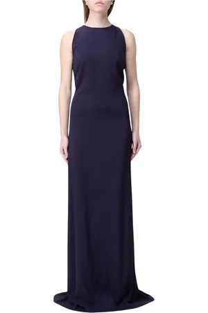 Alberta Ferretti Kjole, Dame, Blå, S, Blå Ærmeløs Maxi Kjole