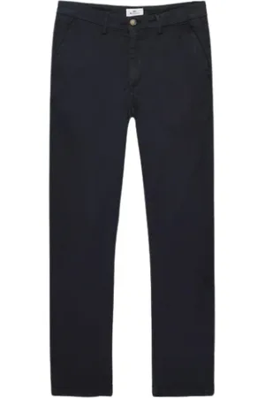 Aquascutum Bukser, Herre, Blå, XL, Bomuld, Komfort Chinos Afslappet pasform Bomuld Elastan
