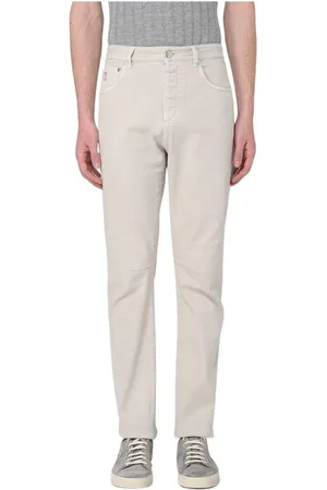 Brunello Cucinelli Bukser, Herre, Grå, 2XL, Bomuld, Elegant Grå Bomuldsbukser