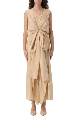Fabiana Filippi Kjole, Dame, , 2XS, Bomuld, Elegant Bow Detail Midi Dress